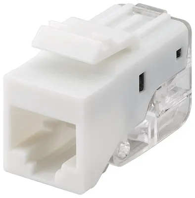 Zdjęcie produktu dla Goobay 95739, Płaski, Biały, RJ-45, IDC, Żeńska, Cat5e