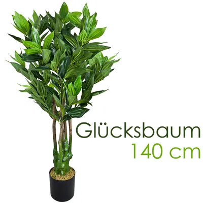 Produktbild von Decovego künstlicher Friedensbaum, Kunstpflanze, 140 cm hoch, Deko für Innen, naturgetreue Ausführung, pflegeleicht & allergikerfreundlich