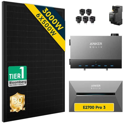 Produktbild von Anker Solix Power Dock Balkonkraftwerk 3000W mit Speicher – inkl. Anker Solix Solarbank 3 E2700 Pro