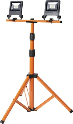 Zdjęcie produktu dla Lampa robocza LED OSRAM Tripod 2x20W 840, 4000K zimna biel, 3400 lm, IP65, regulacja wysokości 1,8 m, 360°