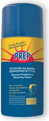 Zdjęcie produktu dla Prep Derma Protective Shaving Foam, Mus do golenia, Mężczyźni, Skóra uniwersalna, 300 ml, Przeciw podrażnienieniom, Orzeźwiający, Kojąca, Aqua, Triethanolamine, Stearic Acid, Palmitic Acid, Laureth-23, Butane, Glycerin, Isobutane,...