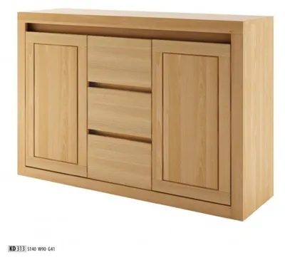 Obrázek produktu pro Příborník Komoda z masivního dřeva Skříně z pravého dřeva dub 140x90cm komody z masivu