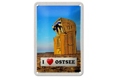 Produktbild von Blechschild Reise 12x18cm Ostsee Deutschland Urlaub Schild