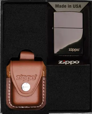 Produktbild von Feuerzeug-Set ZIPPO  EBONY LOGO Geschenk No2