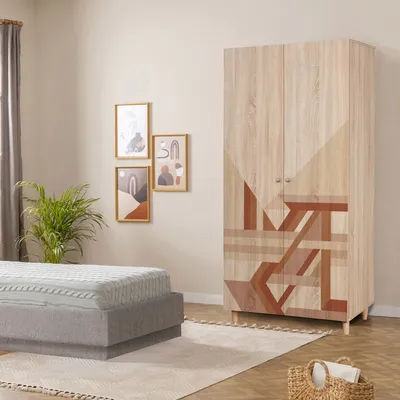 Obrázek produktu pro Skye Decor, Lidya 2 -910, Kleiderschrank, Sonomo, 100% MELAMINBESCHICHTETE SPANPLATTEN, 90 x 52 x 192 cm