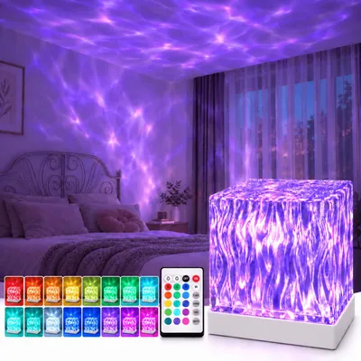 Produktbild von Polarlicht Projektor mit 16 Farben, 5W Sternenhimmel Projektor, Fernbedienung, USB-C, für Schlafzimmer & Party