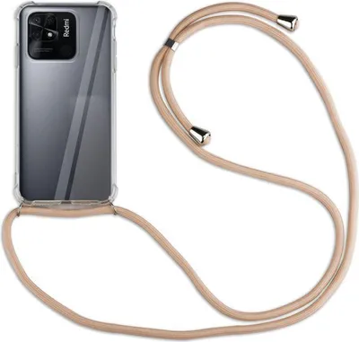 Produktbild von Handykette für Xiaomi Redmi 10C Handyhülle mit Band Hülle Handy Tasche Neu in Beige/ Braun