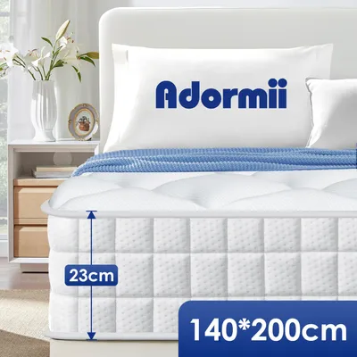 Zdjęcie produktu dla Materac Adormii, 140x200 cm, wysokość 23 cm, ortopedyczny materac sprężynowy 7-strefowy, 140x200 cm. Materace, materace sprężynowe z prześcieradłem