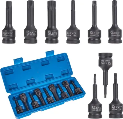 Immagine prodotto di Set di chiavi a bussola Torx impact 1/2 T20-T70, 9 pezzi Geko