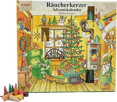 Produktbild von Knox Räucherkerzen-Adventskalender (24cm) von Knox Räucherkerzen