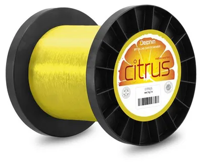Produktbild von DELPHIN CITRUS, 30000m, 0,25mm, 5.0kg / 11,02lbs, gelb, Monofile Angelschnur, 101001330