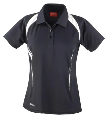 Produktbild von Spiro - "Team Spirit" Poloshirt für Damen LT3937 (XL) (Schwarz/Weiß)