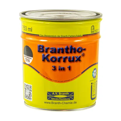 Produktbild von Brantho Korrux '3 in 1' 750 ml Rostschutzfarbe, Farbton:7016 anthrazitgrau