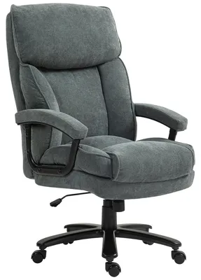 Obrázek produktu pro Kancelářská židle HOMCOM, ergonomická židle s houpací funkcí, vzhled lnu