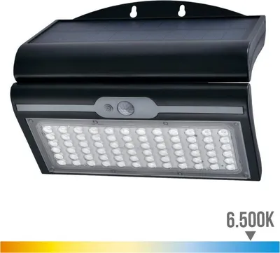 Image de Applique Solaire Edm 6w éclairage Extérieur Autonome Avec Capteur - Edm
