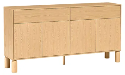 Obrázek produktu pro Komoda KINSARVIK – dubové dřevo – zásuvky – 180 x 92 x 41 cm