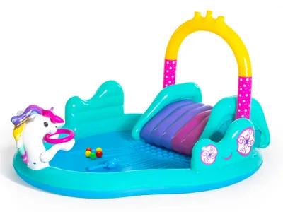 Produktbild von TechKidz, Wasserspielplattform Aufblasbar - Magisches Einhorn, Hellblau
