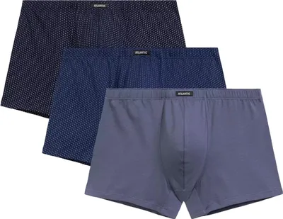 Produktbild von Atlantic Herren Boxer-Set - Bequeme Baumwollunterwäsche mit Elasthan, Eng anliegend, Atmungsaktiv, 3er Pack, Farben: Smaragdgrün, Weinrot, Dunkelgrau Melange - Ideal für Alltag und Freizeit, Herbst/Winter Kollektion 2025 S