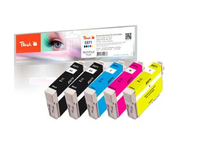 Produktbild von Peach PI200-219, Schwarz, Cyan, Magenta, Gelb, 8,4 ml, 7,2 ml, Multipack