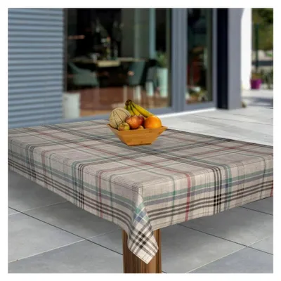 Produktbild von Wachstuch-Tischdecke Abwaschbar PVC Tischdecken Eckig Meterware, Muster: Karriert Elegant, Größe: 110x140