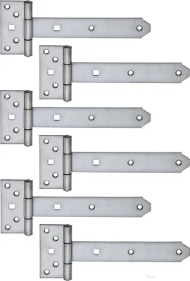 Image de Alberts 868666 Croix de suspension, avec goupille rivetée, acier inoxydable, sangle 192 x 34 mm, charnière 92 x 44 mm, lot de 6