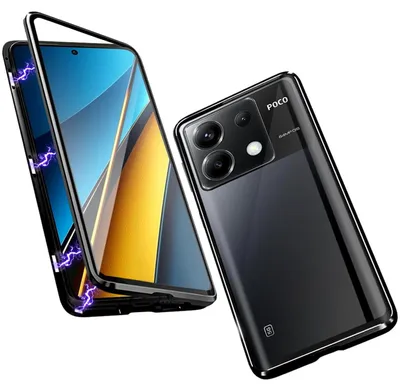 Produktbild von Für Xiaomi Redmi Note 13 Handy Tasche 360 Magnet Glas Bumper Metall Hülle Etuis Case Cover
