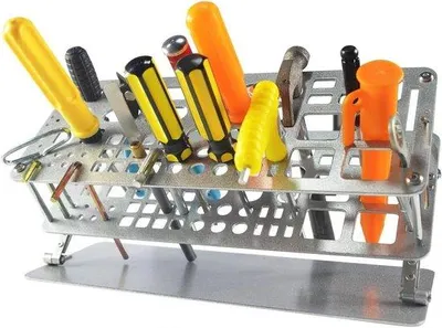 Produktbild von Verstellbarer Schraubendrehorganizer, 65 Loch, Desktop, Handwerkzeugkasten, tragbar