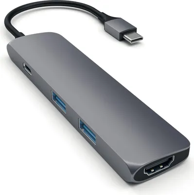 Immagine prodotto di Satechi ST-CMAM replicatore di porte e docking station per laptop USB 3.2 Gen 1 (3.1 Gen 1) Type-C Grigio
