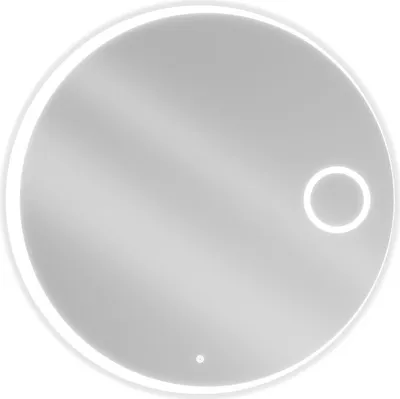 Obrázek produktu pro Mexen Ella podsvícené koupelnové zrcadlo s kosmetickým zrcátkem, Kulaté 100 cm, LED 6000K, ventilátor - 9811-100-100-611-00