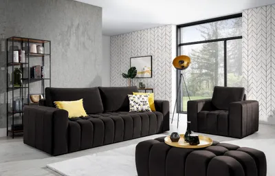 Produktbild von nabbi Klappsofa mit Stauraum Losta 3+1+1 - hellgrün