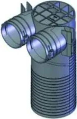 Produktbild von Helios FRS-DWK 2-75/125 Decken-/Wandkasten DN 125 u. 2 x DN 75