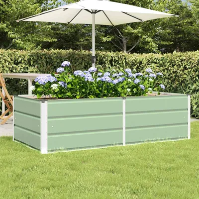 Produktbild von "Schlussverkauf" Pflanzkübel im Garten - 1 pc - Blumenbeet/Gartenbeet - Grün 160x80x45 cm Stahl  C13569