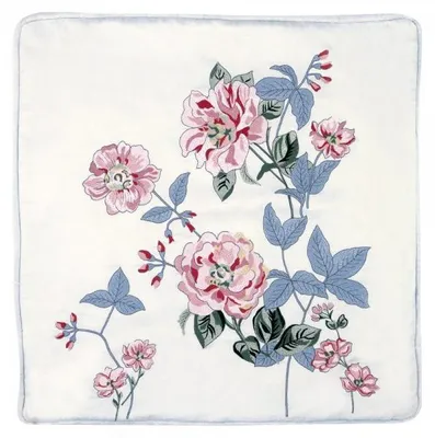 Produktbild von Greengate Kissenhülle mit Stickerei Venissa White (50 x 50 cm)