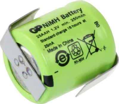 Produktbild von GP Akku 1/3 AA 1,2V / 250mAh GP25AAH Lötfahne Z