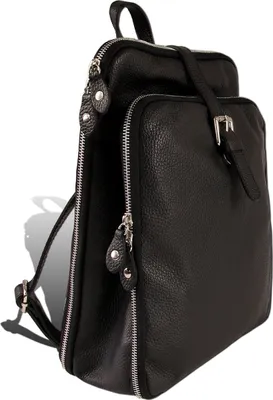 Produktbild von Cityrucksack schwarz Toscanto Rucksack Leder D2ORTM102RS
