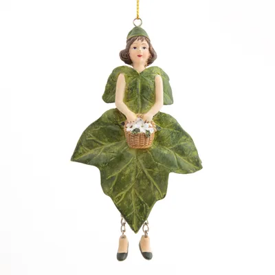 Produktbild von Rosemarie Schulz Blumenmädchen Efeu Grün Hängefigur 13 cm