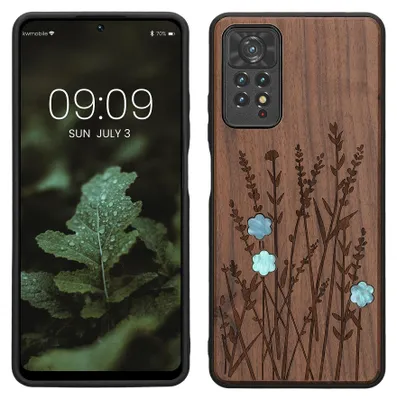 Produktbild von kwmobile Handyhülle für Xiaomi Redmi Note 11 Pro / Note 11 Pro (5G) / Note 12 Pro (4G) Hülle Holz - Case mit TPU Bumper - Stoßfestes Hardcase -