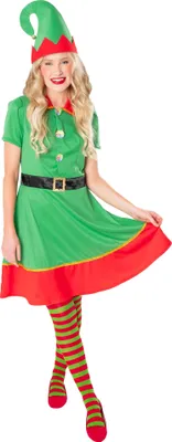 Image de Bristol Novelty - Robe de costume - Femme BN6198 (L) (Vert/Rouge)
