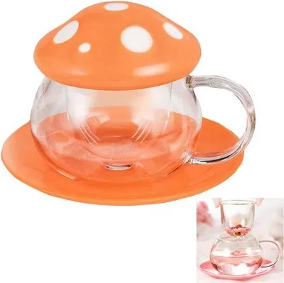 Obrázok produktu pre Keramické čajníky s filtrom, oranžové, 290 ml, odolné voči vysokým teplotám.