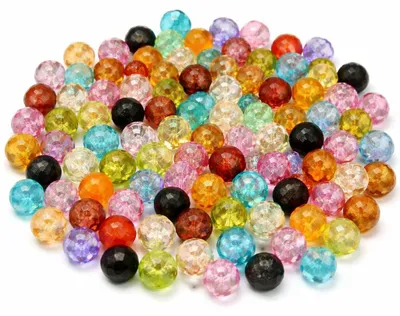 Acrylperlen bunt facettiert rund 6 mm 400 Stück