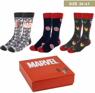 Produktbild von Marvel Socken 3er-Pack Avangers 35-41