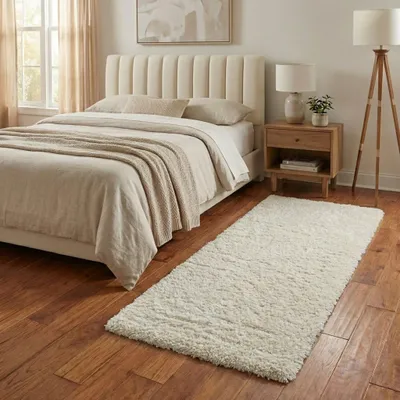 Produktbild von Volero - Waschbarer Läufer - Blaze Weiß - 80x250 cm - Wohnzimmer, Schlafzimmer, Flur - Modern, Skandinavisch