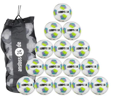 Produktbild von Ballset DERBYSTAR Jugendball - BRILLANT LIGHT 350 inkl. Ballsack 4 15 Bälle