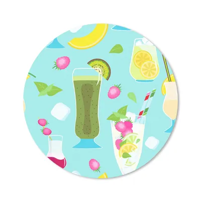 Produktbild von MuchoWow® Mauspad Mousepad Cocktail - Sommer - Obst - Muster 20x20 cm - Mousepads - Maus Mat - Pad - Mausunterlage - Schreibtischmatte