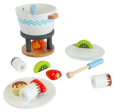 Obrázok produktu pre Drevená súprava na čokoládové fondue Bigjigs – 16 dielov