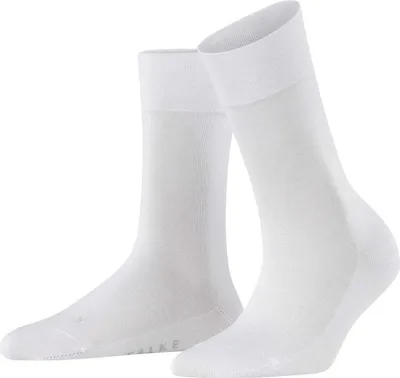 Produktbild von FALKE Damen Socken - Sensitive New York, Bündchen, Logo, einfarbig, lang Weiß 35-38