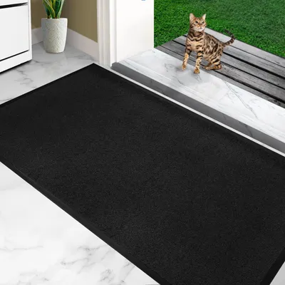 Productafbeelding van Deurmat - Antraciet - 120 x 180 cm - Binnen en buiten - Met antislip onderkant