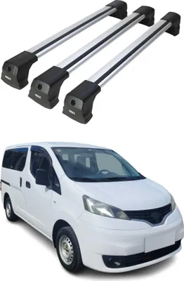 Image de Barres De Toit Transversales pour Chevrolet City Express 2015-2023 Alu Gris 3Pcs