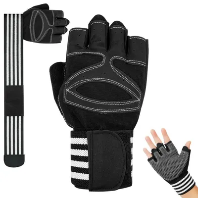 Immagine prodotto di Guanti da allenamento, unisex, antiscivolo, neri, taglia L