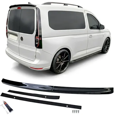 Dachspoiler Heckspoiler Schwarz Glanz für VW Caddy V ab 2021- nur mit Hecktüren – Produktansicht